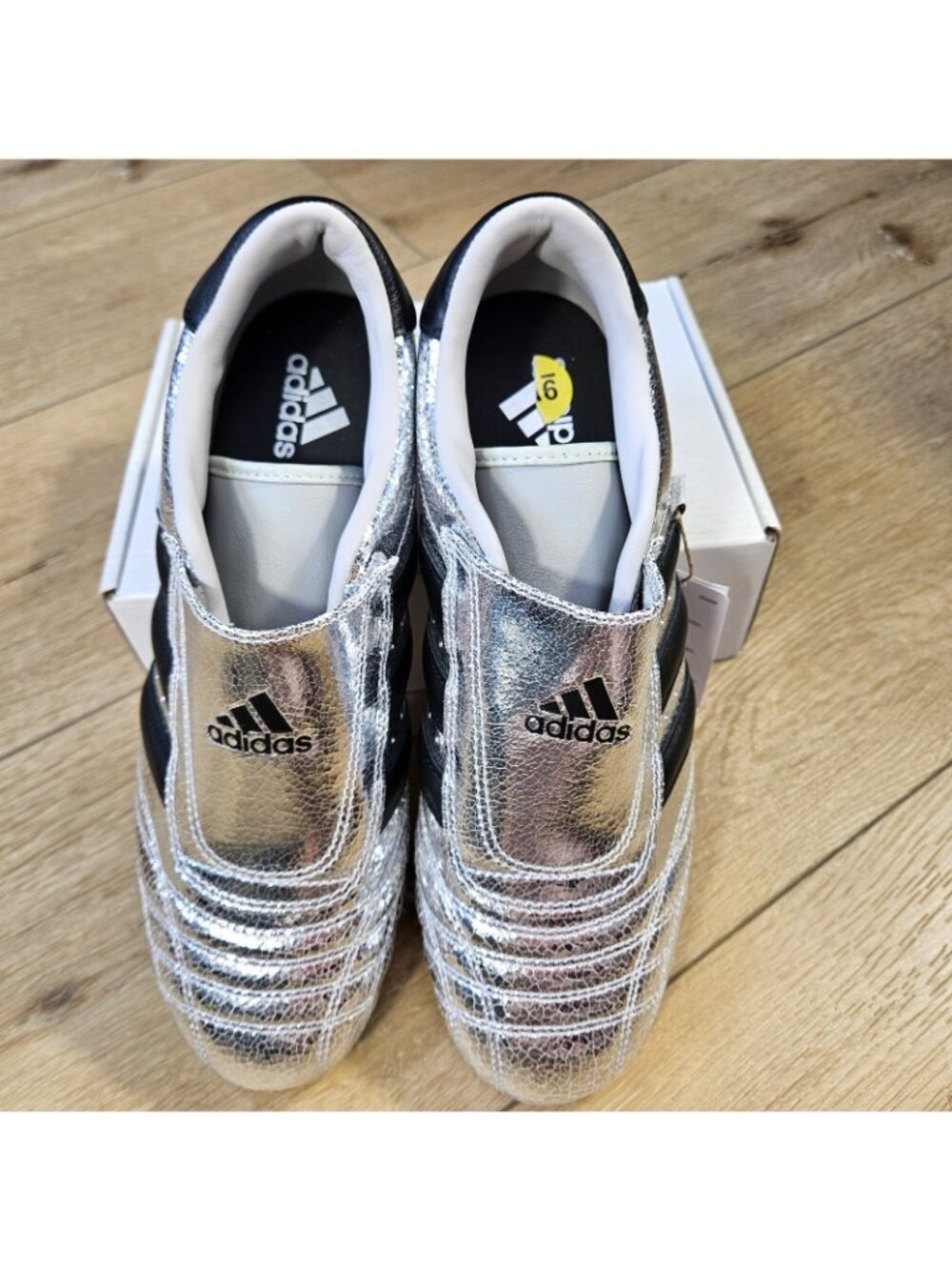 adidas Silver Metallic & Black Women's Athletic Shoes - Picture 5 of 9